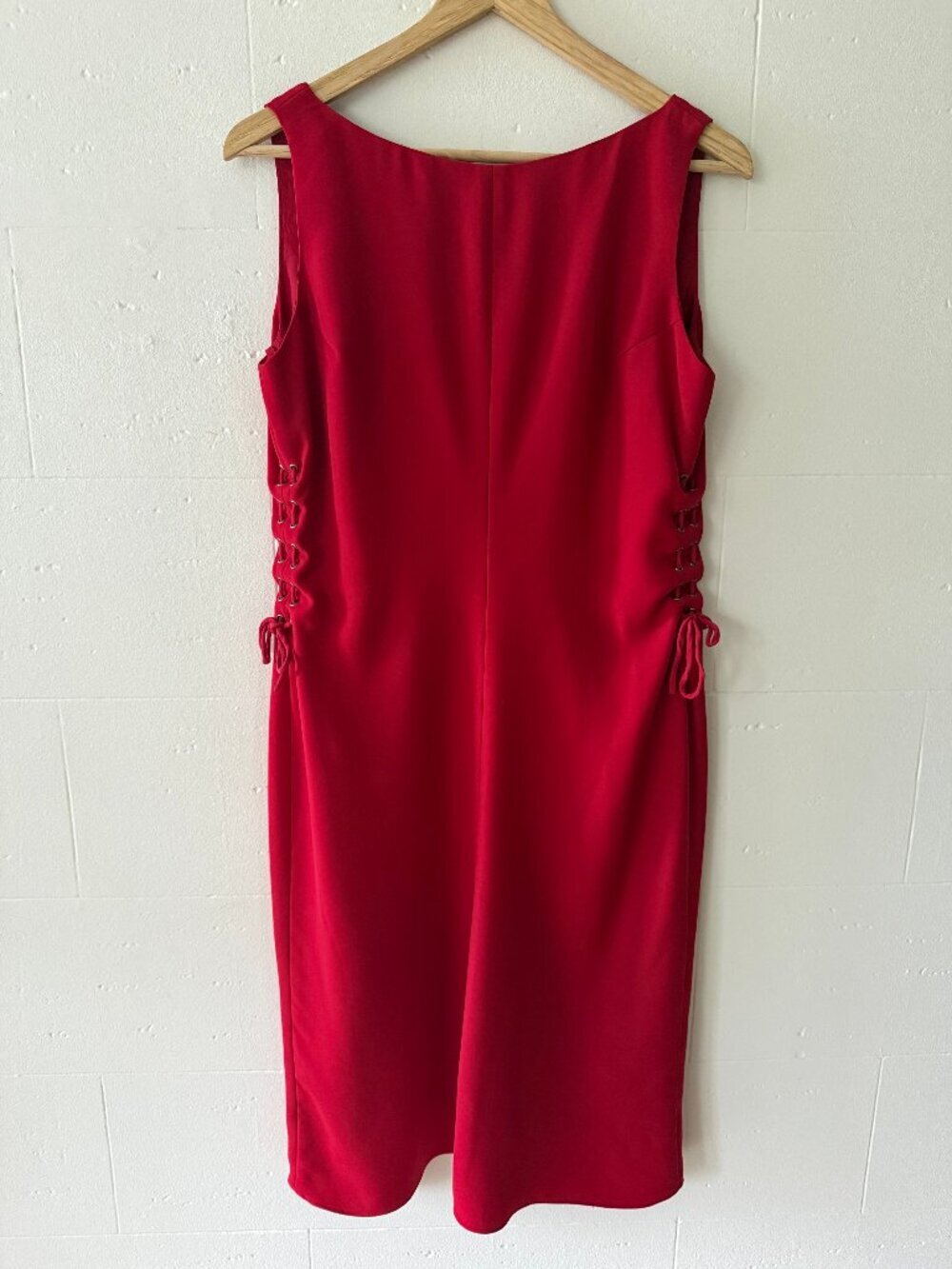 Liz Claiborne | Y2K Red Midi Dress Resort Vacation Minimal | Size 8